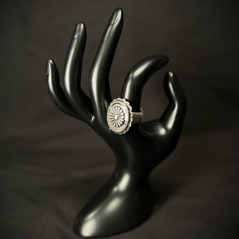 Silver Floral Statement Ring